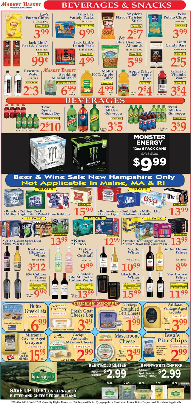 Market Basket Ad from 09/11/2022