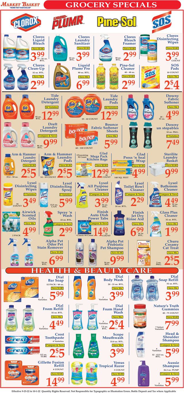 Market Basket Ad from 09/25/2022
