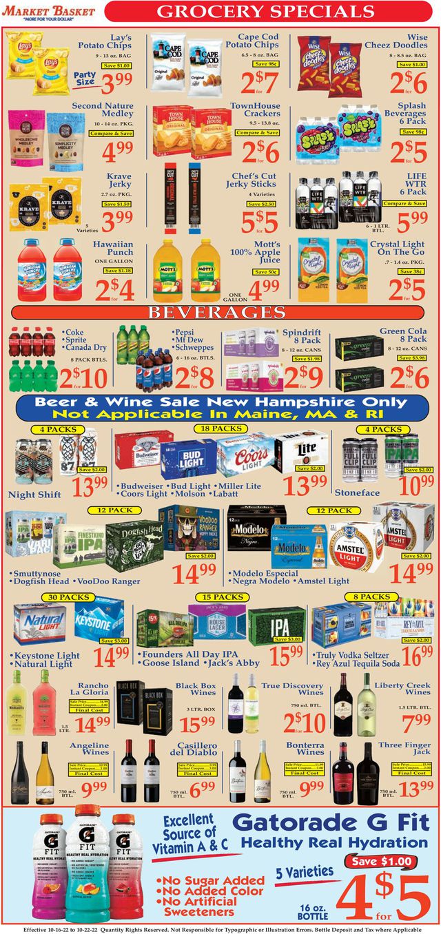 Market Basket Ad from 10/16/2022