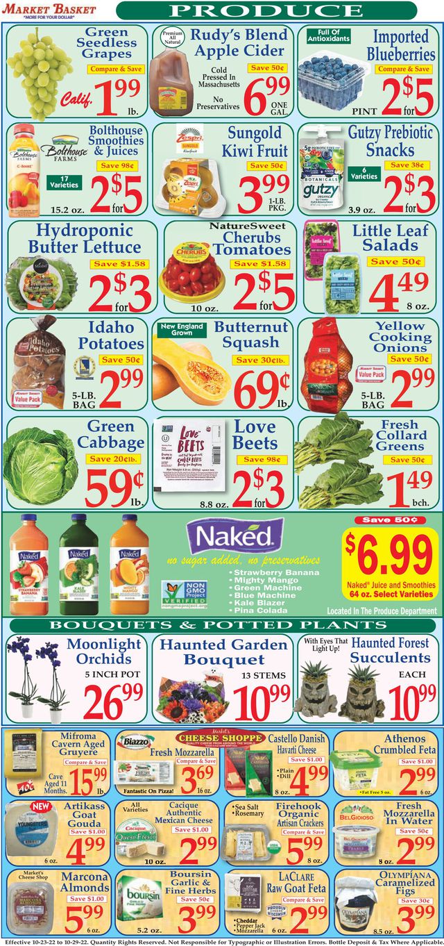 Market Basket Ad from 10/23/2022