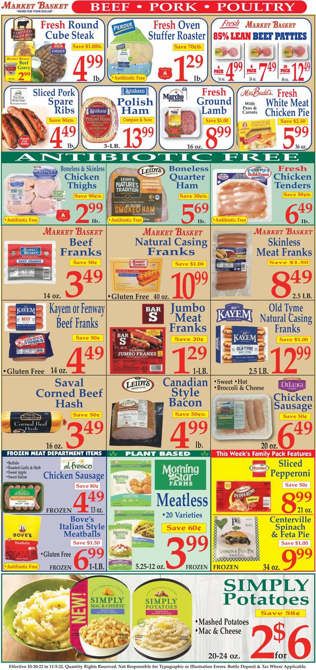 Market Basket Ad from 10/30/2022