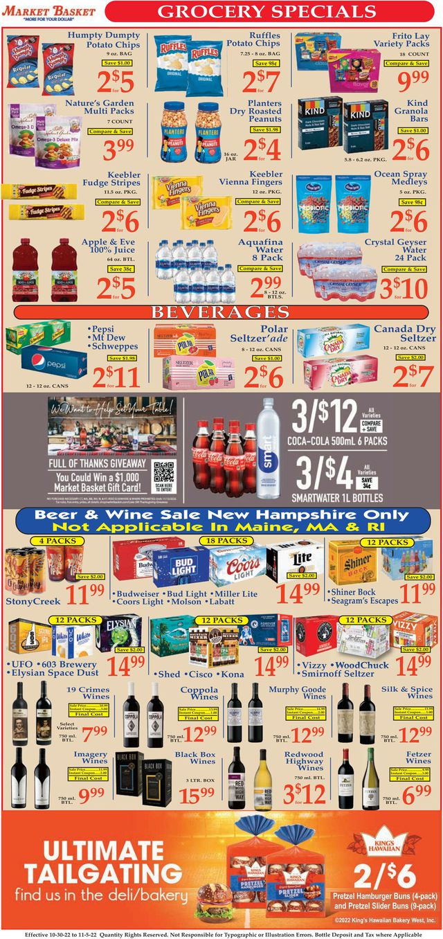 Market Basket Ad from 10/30/2022