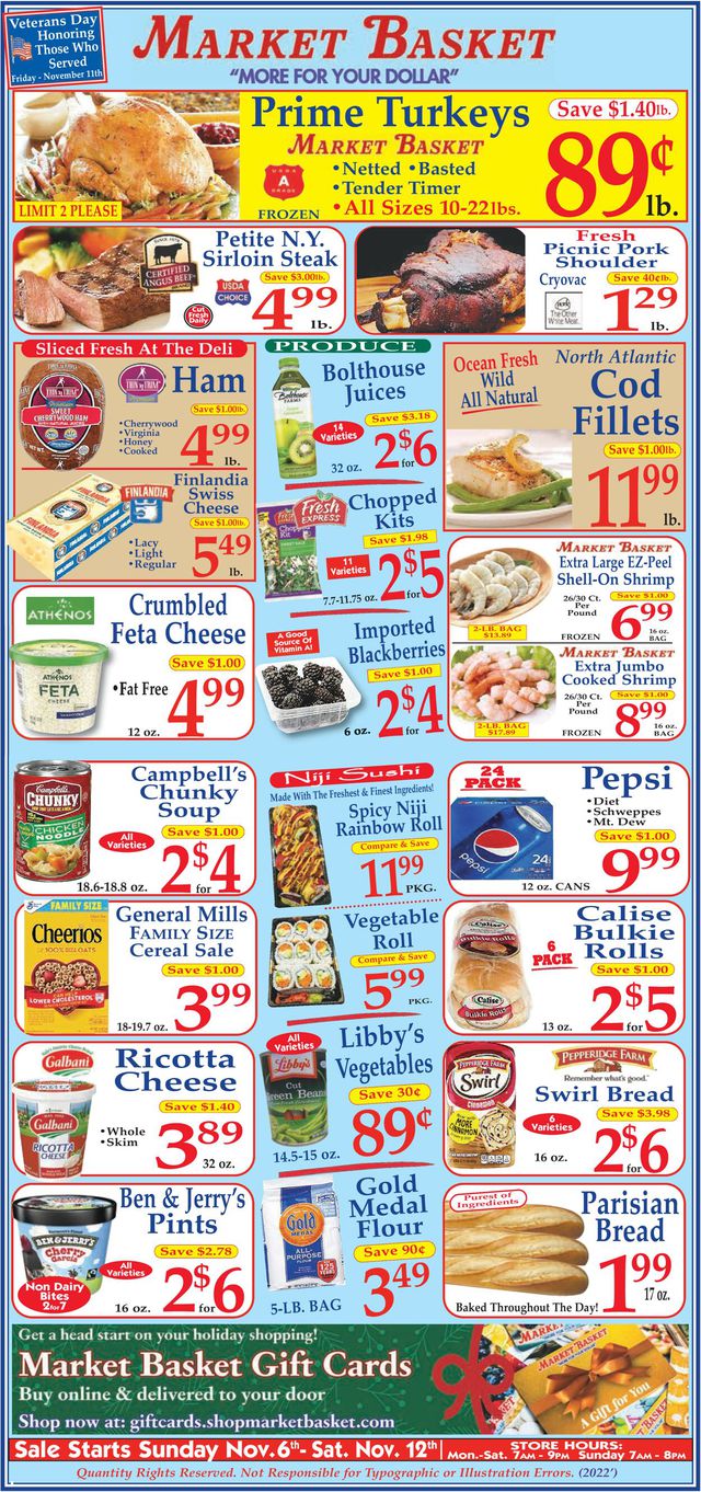 Market Basket Ad from 11/06/2022