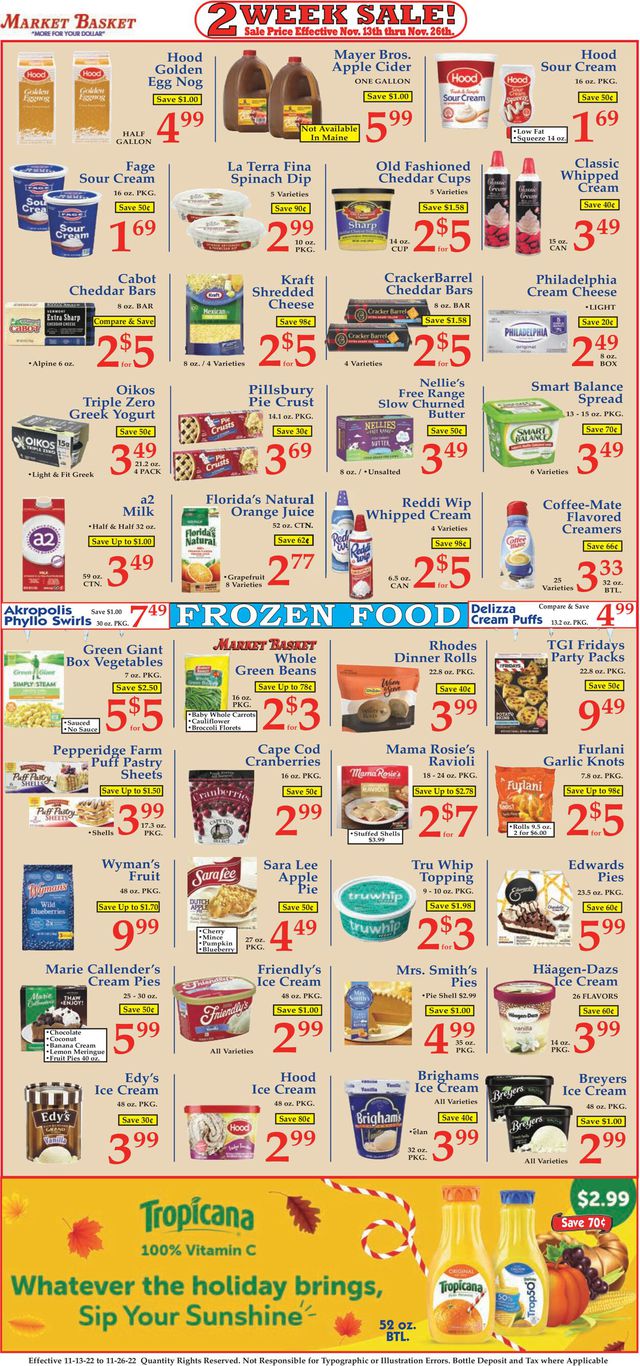 Market Basket Ad from 11/13/2022