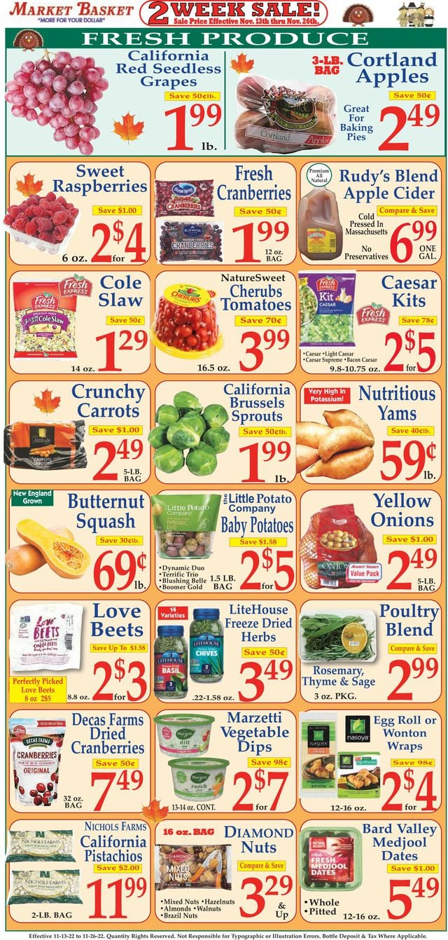 Market Basket Ad from 11/13/2022