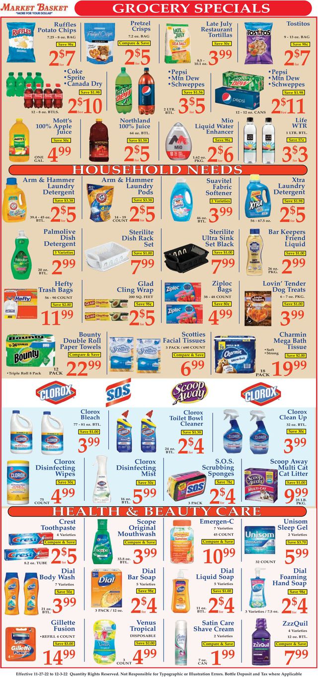 Market Basket Ad from 11/27/2022