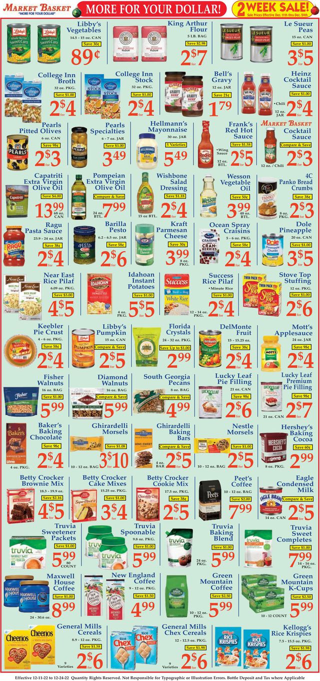 Market Basket Ad from 12/11/2022