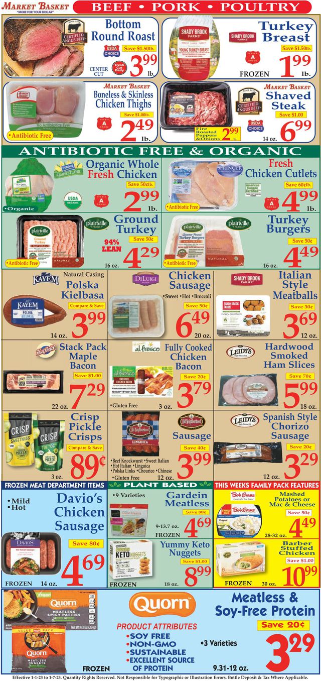 Market Basket Ad from 01/01/2023