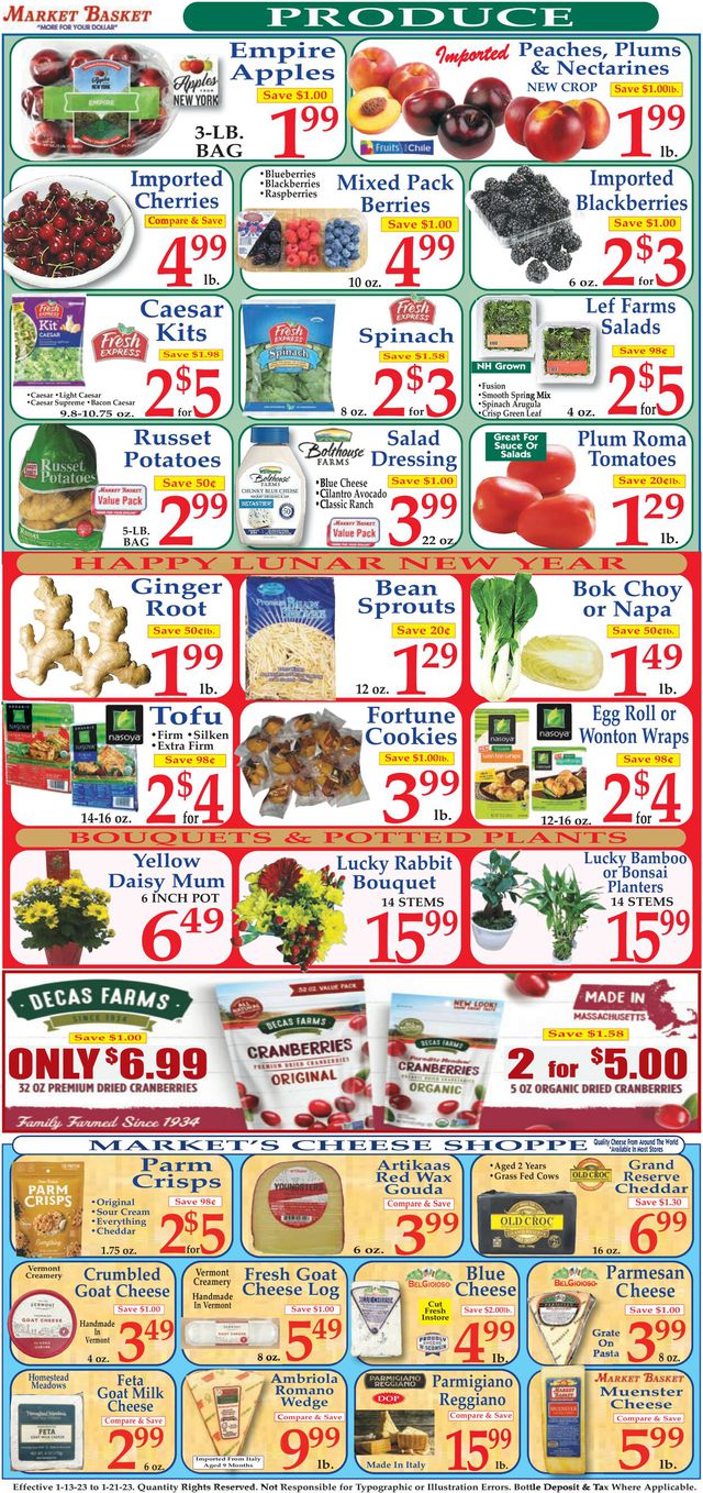Market Basket Ad from 01/13/2023