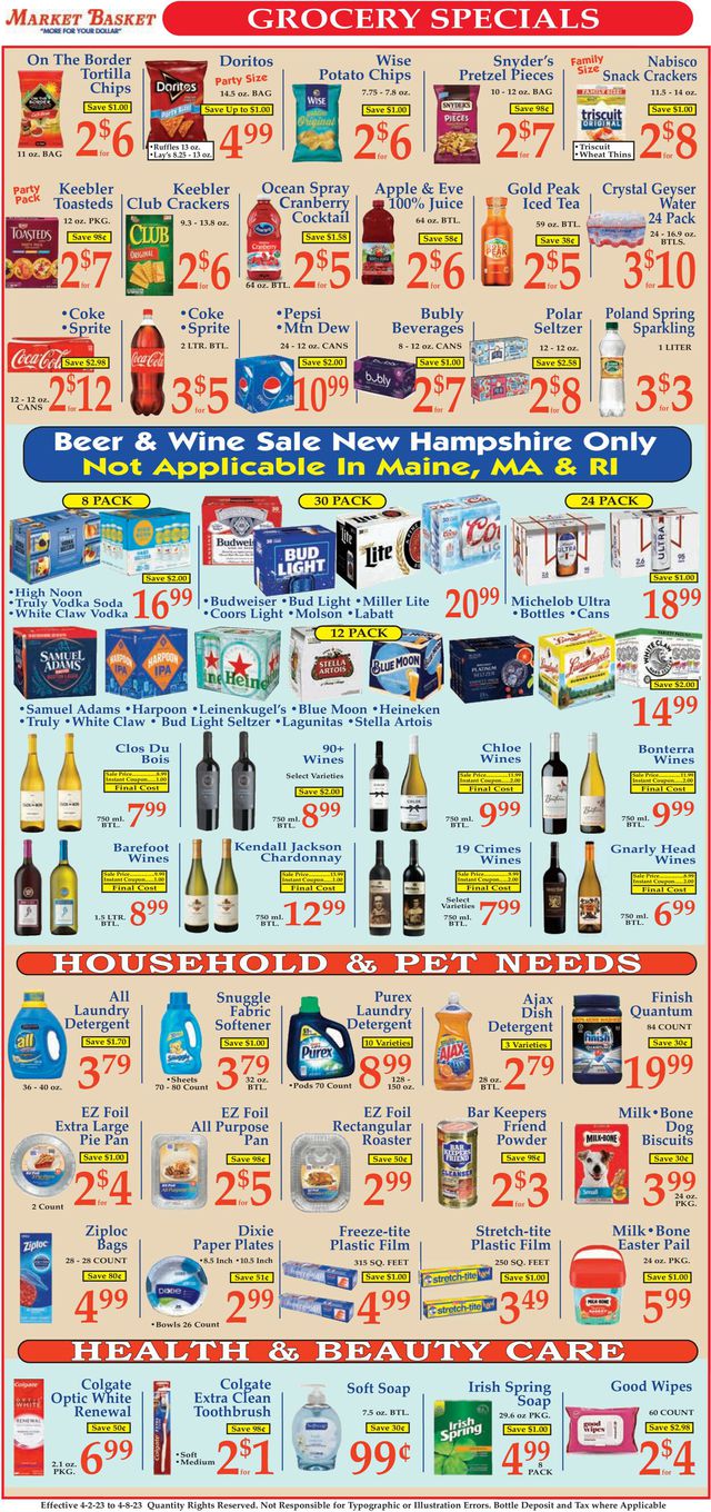 Market Basket Ad from 04/02/2023
