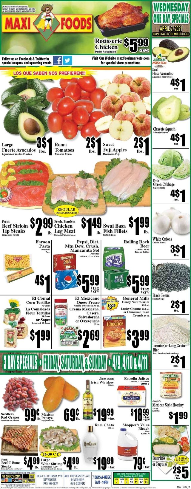 Maxi Foods Ad from 04/07/2021