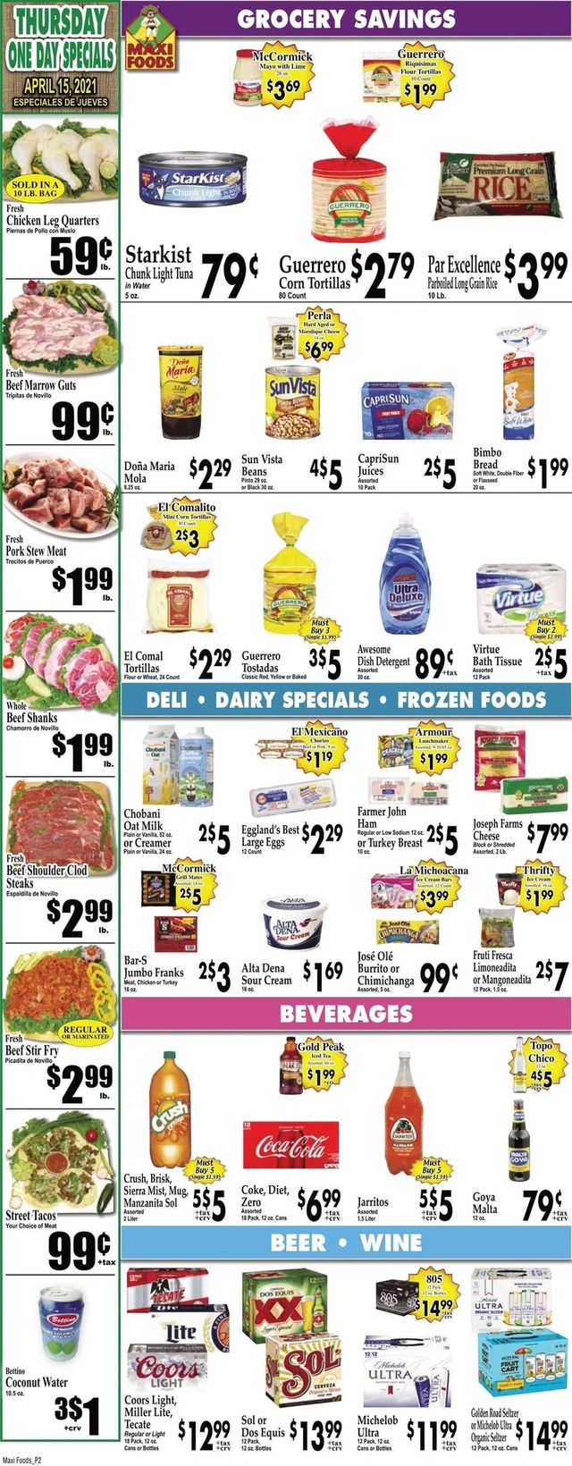 Maxi Foods Ad from 04/14/2021