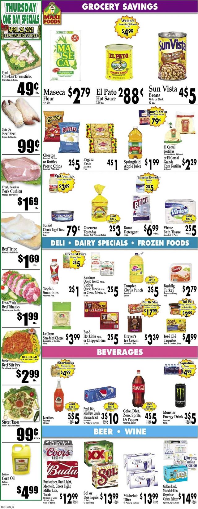 Maxi Foods Ad from 04/28/2021
