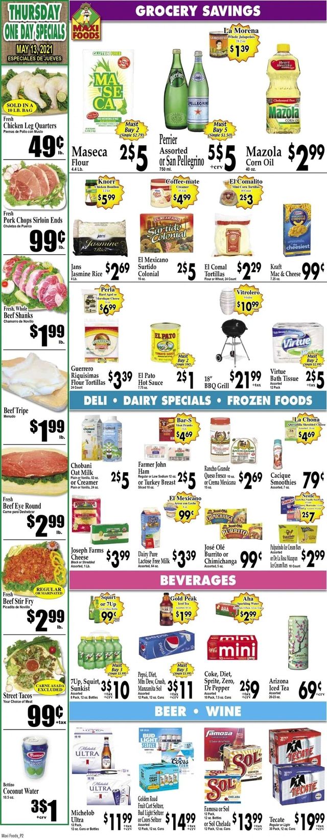 Maxi Foods Ad from 05/12/2021