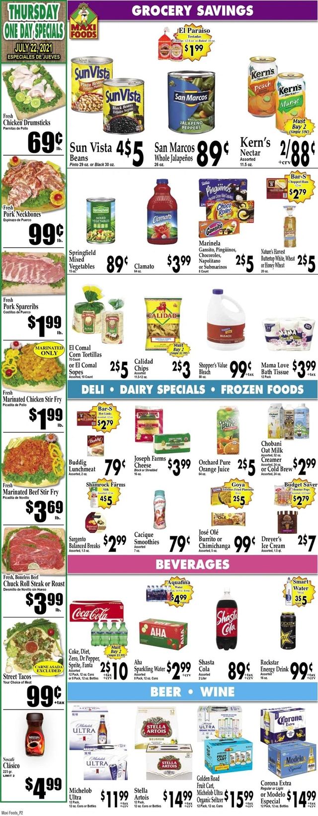 Maxi Foods Ad from 07/21/2021