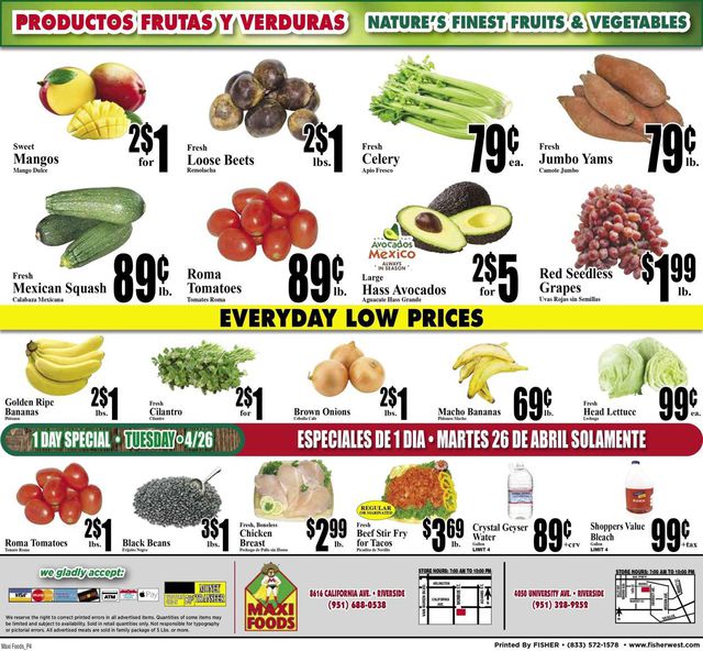 Maxi Foods Ad from 04/20/2022