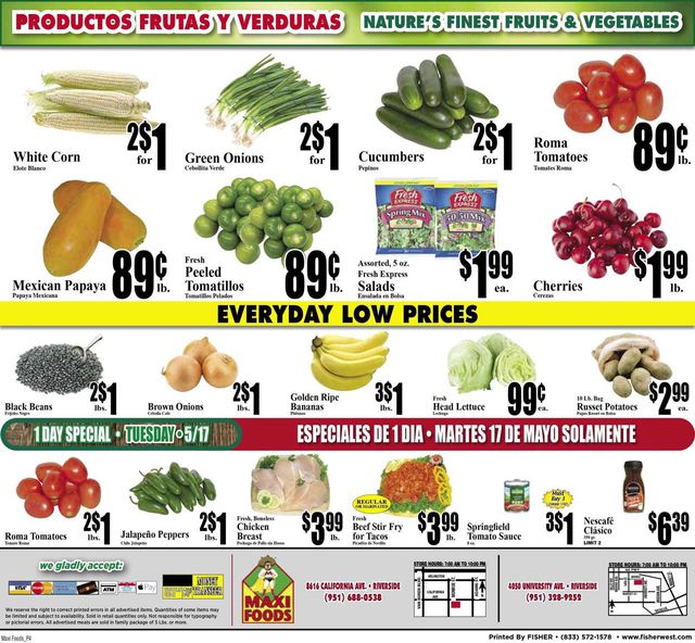 Maxi Foods Ad from 05/11/2022