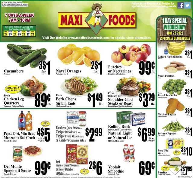 Maxi Foods Ad from 06/22/2022