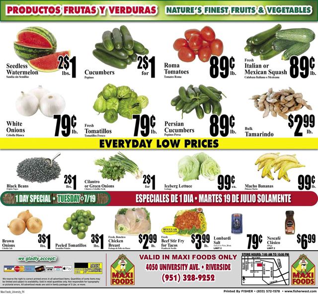 Maxi Foods Ad from 07/13/2022