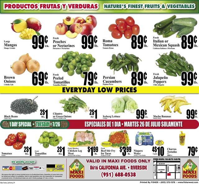 Maxi Foods Ad from 07/20/2022