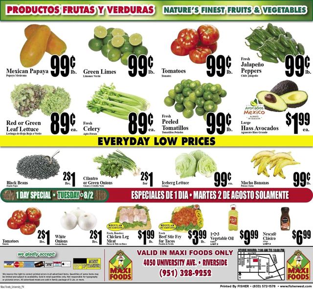 Maxi Foods Ad from 07/27/2022