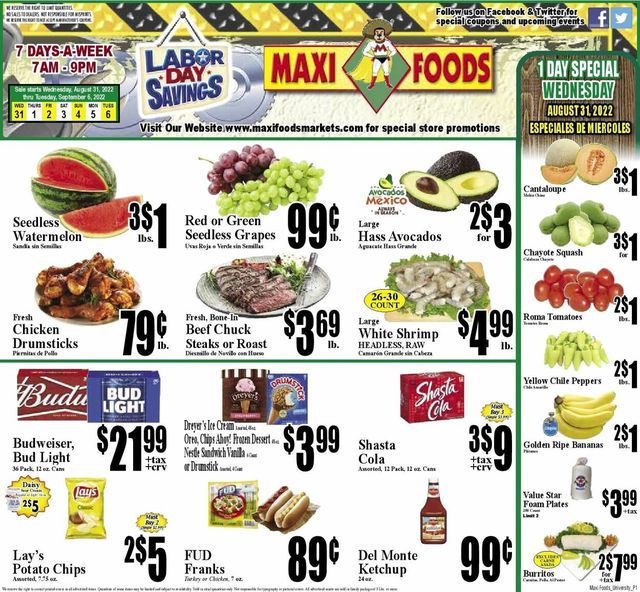 Maxi Foods Ad from 08/31/2022