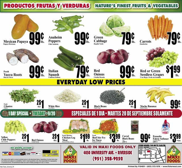 Maxi Foods Ad from 09/14/2022