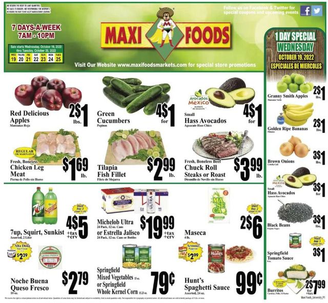 Maxi Foods Ad from 10/19/2022