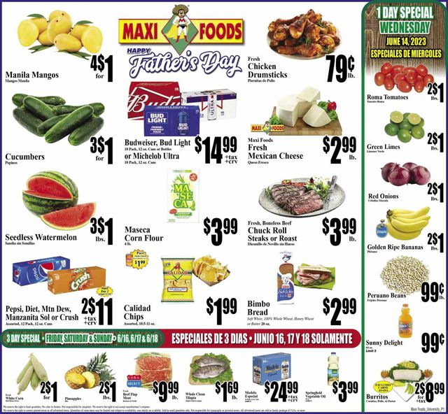 Maxi Foods Ad from 06/14/2023