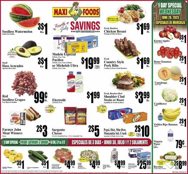Maxi Foods Ad from 06/28/2023