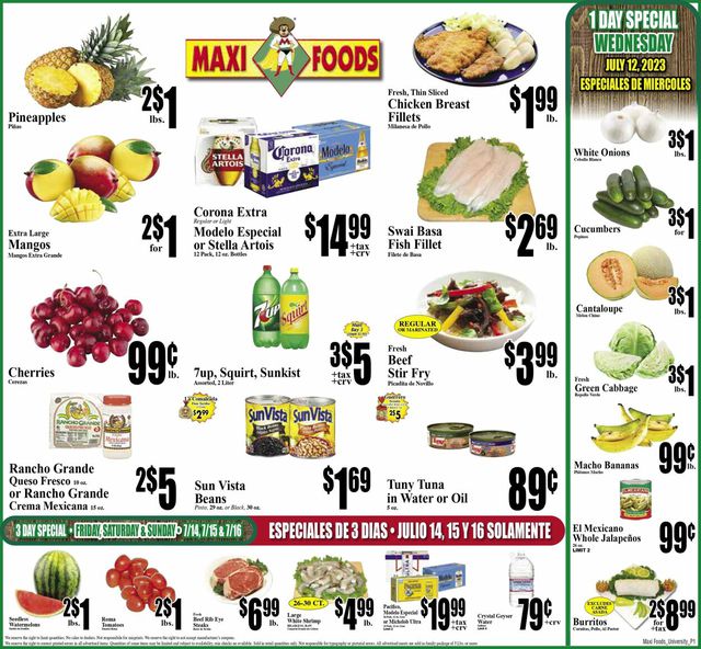 Maxi Foods Ad from 07/12/2023