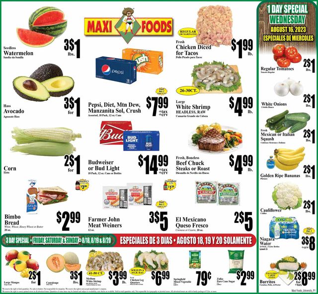 Maxi Foods Ad from 08/09/2023