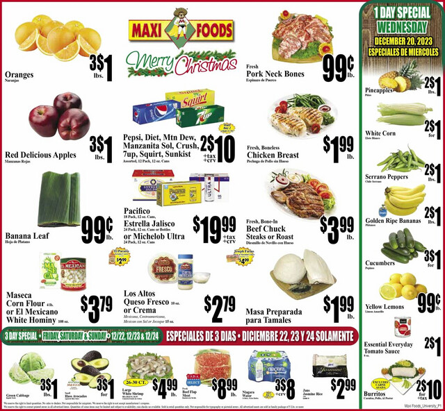 Maxi Foods Ad from 12/20/2023