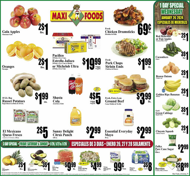 Maxi Foods Ad from 01/24/2024
