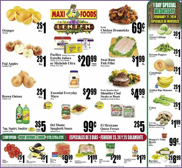 Maxi Foods Ad from 02/14/2024