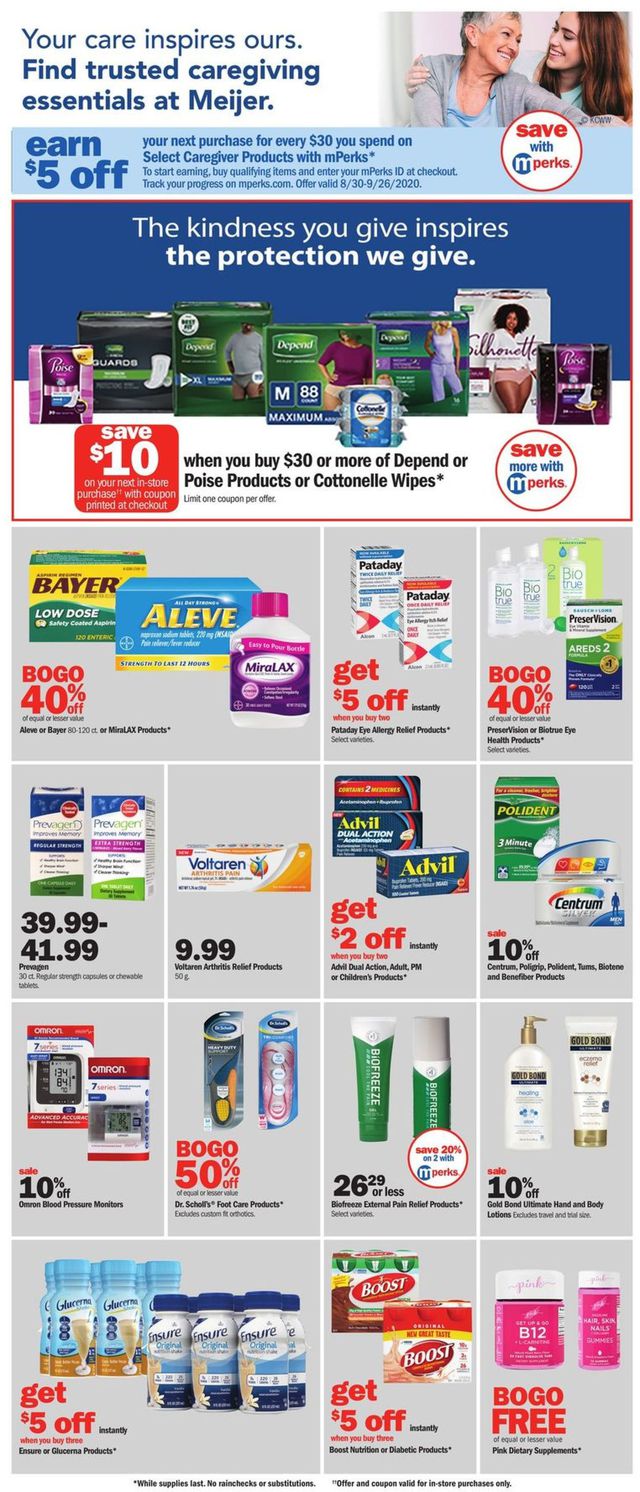 Meijer Ad from 08/30/2020