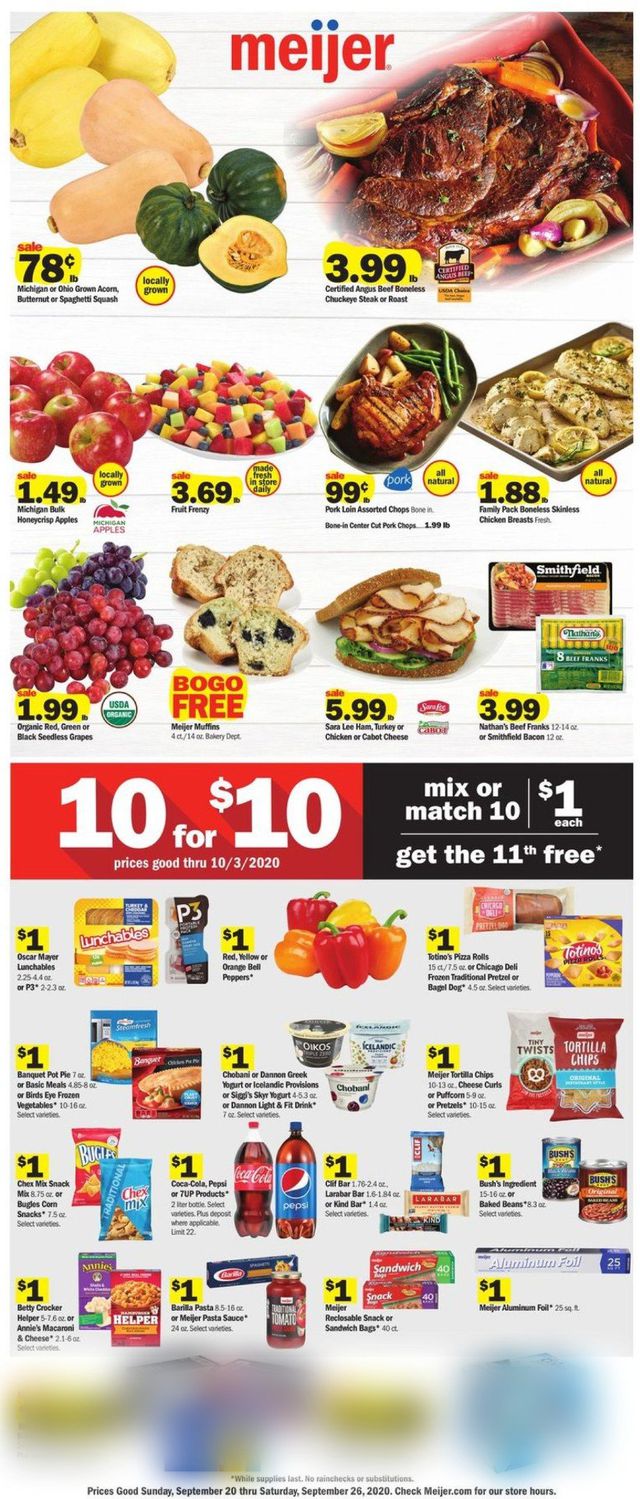 Meijer Ad from 09/20/2020