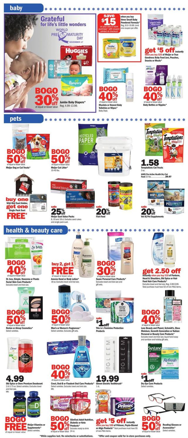Meijer Ad from 11/15/2020