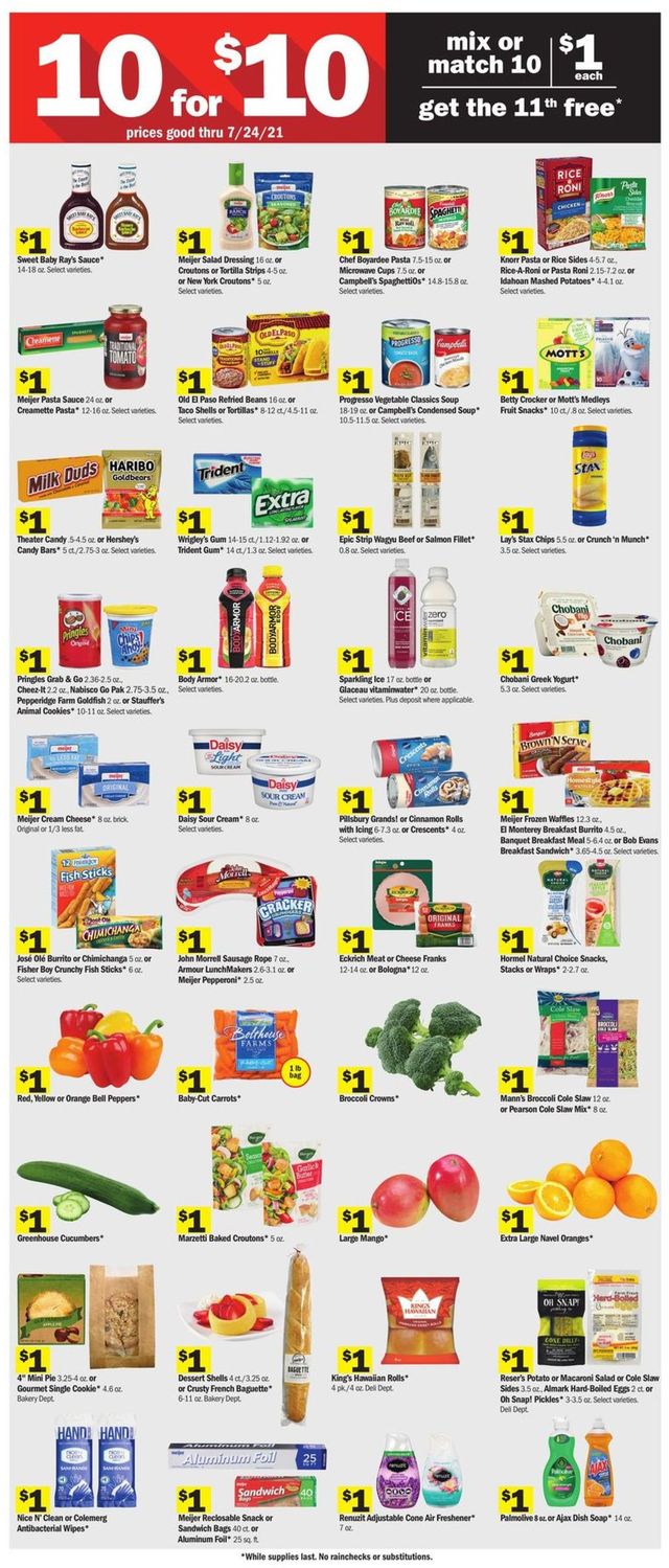 Meijer Ad from 07/18/2021