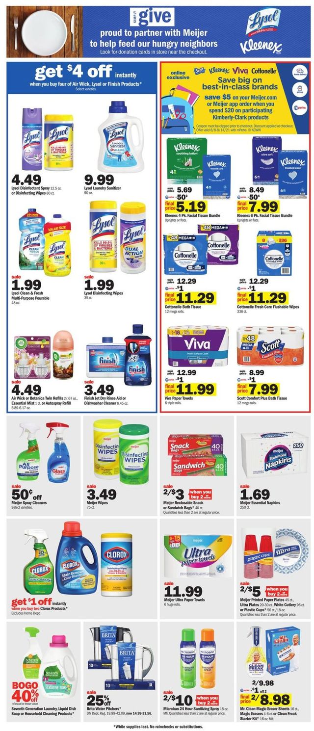 Meijer Ad from 08/08/2021