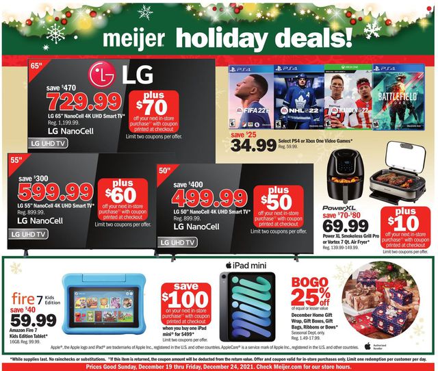 Meijer Ad from 12/19/2021