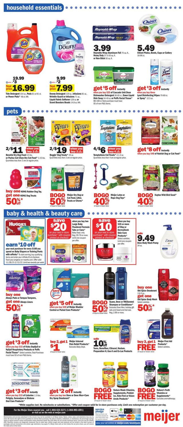 Meijer Ad from 12/19/2021
