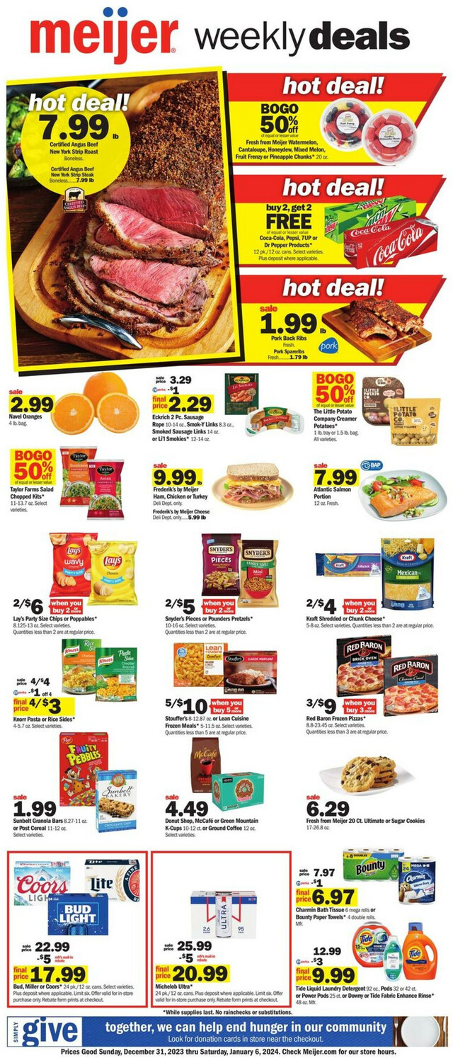 Meijer Ad from 12/31/2023