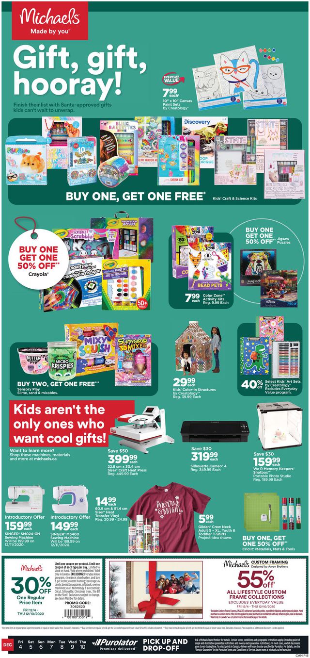Michaels Ad from 12/04/2020