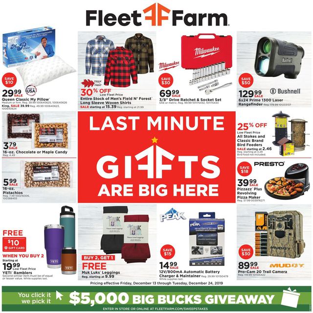 Mills Fleet Farm Ad from 12/13/2019