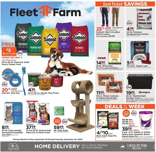 Mills Fleet Farm Ad from 09/18/2020