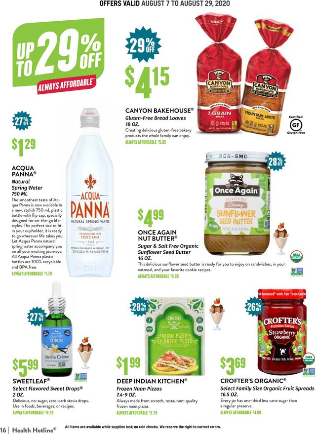 Natural Grocers Ad from 08/01/2020
