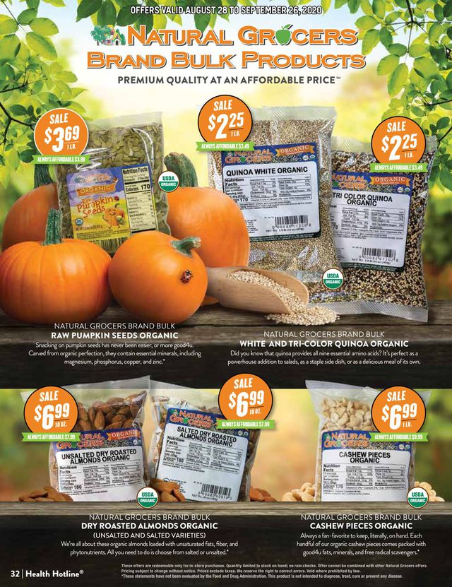Natural Grocers Ad from 08/28/2020