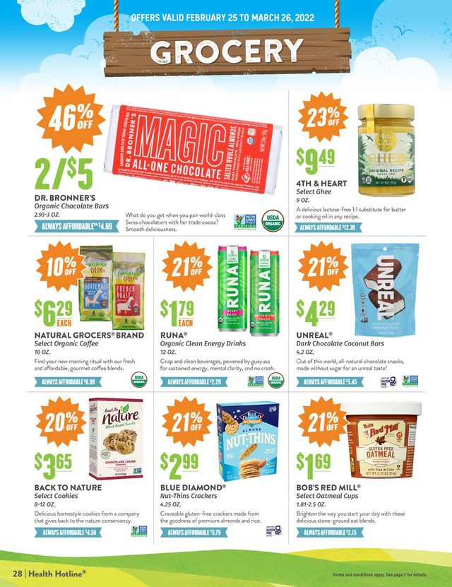Natural Grocers Ad from 02/25/2022