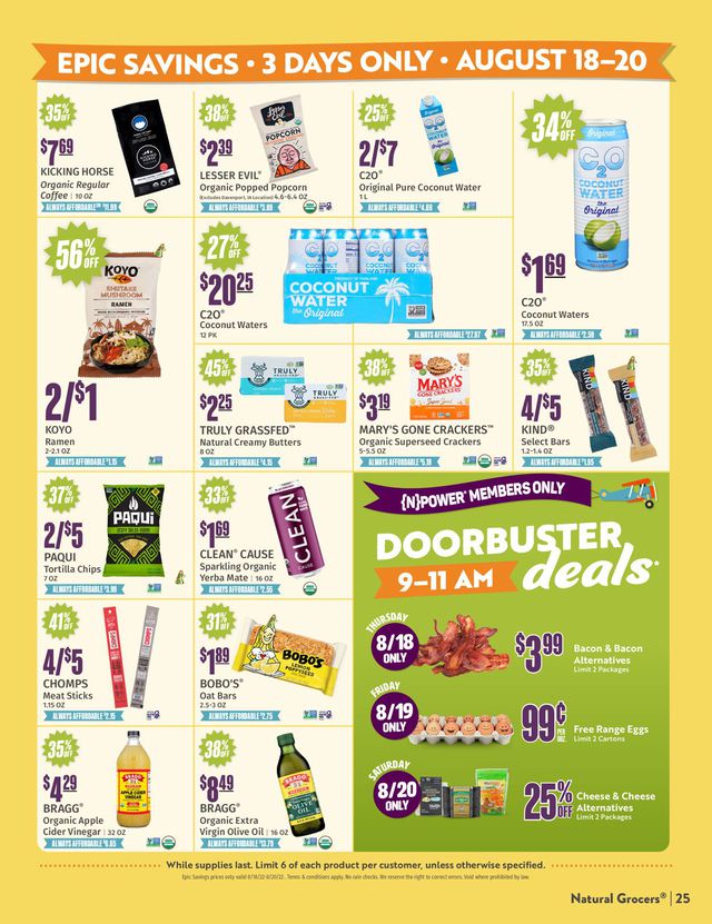 Natural Grocers Ad from 08/05/2022